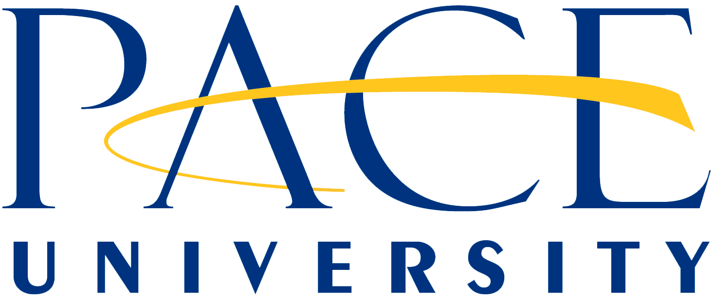 Pace University logo in navy and yellow